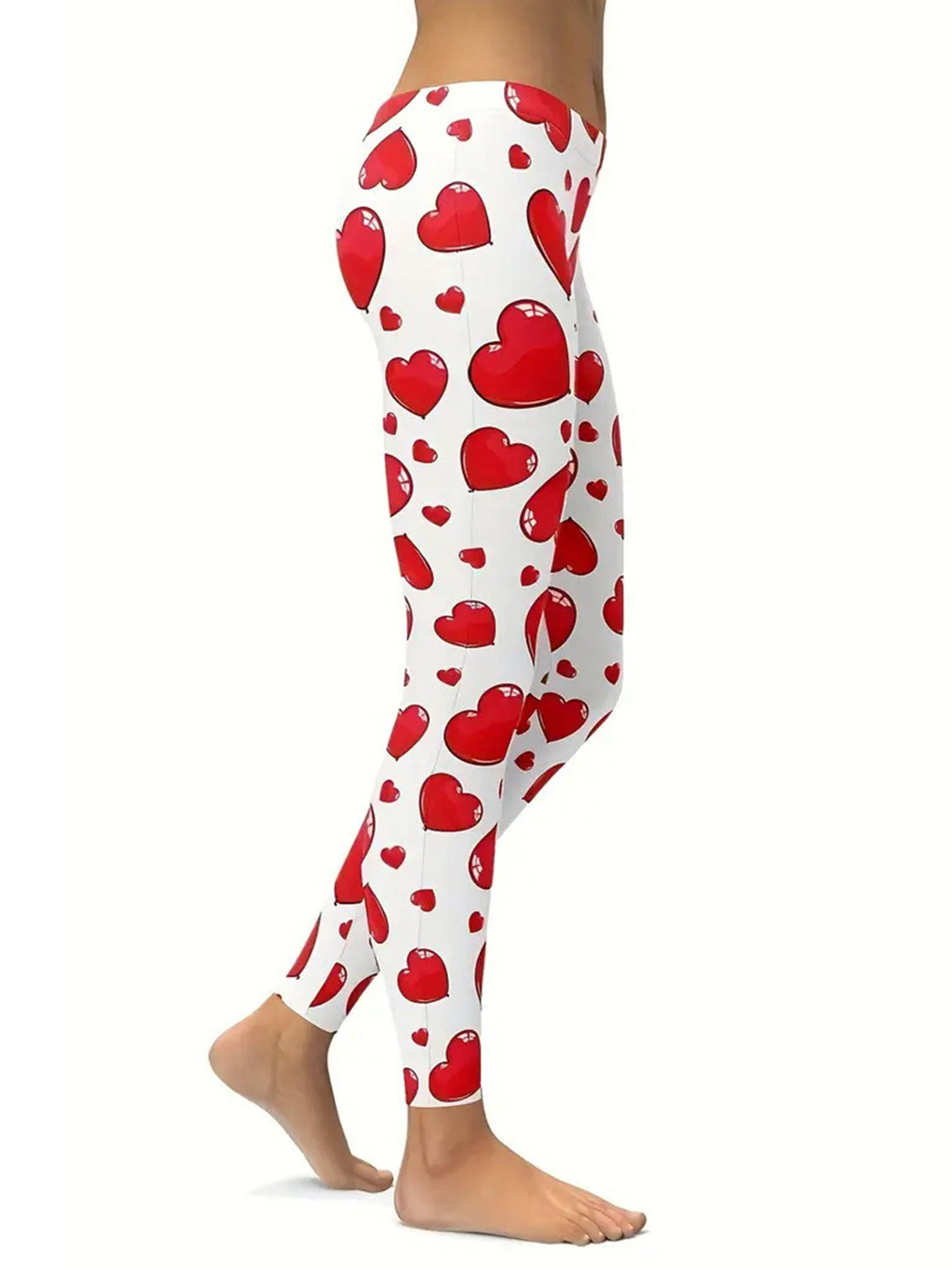 Heart Print Skinny Pants