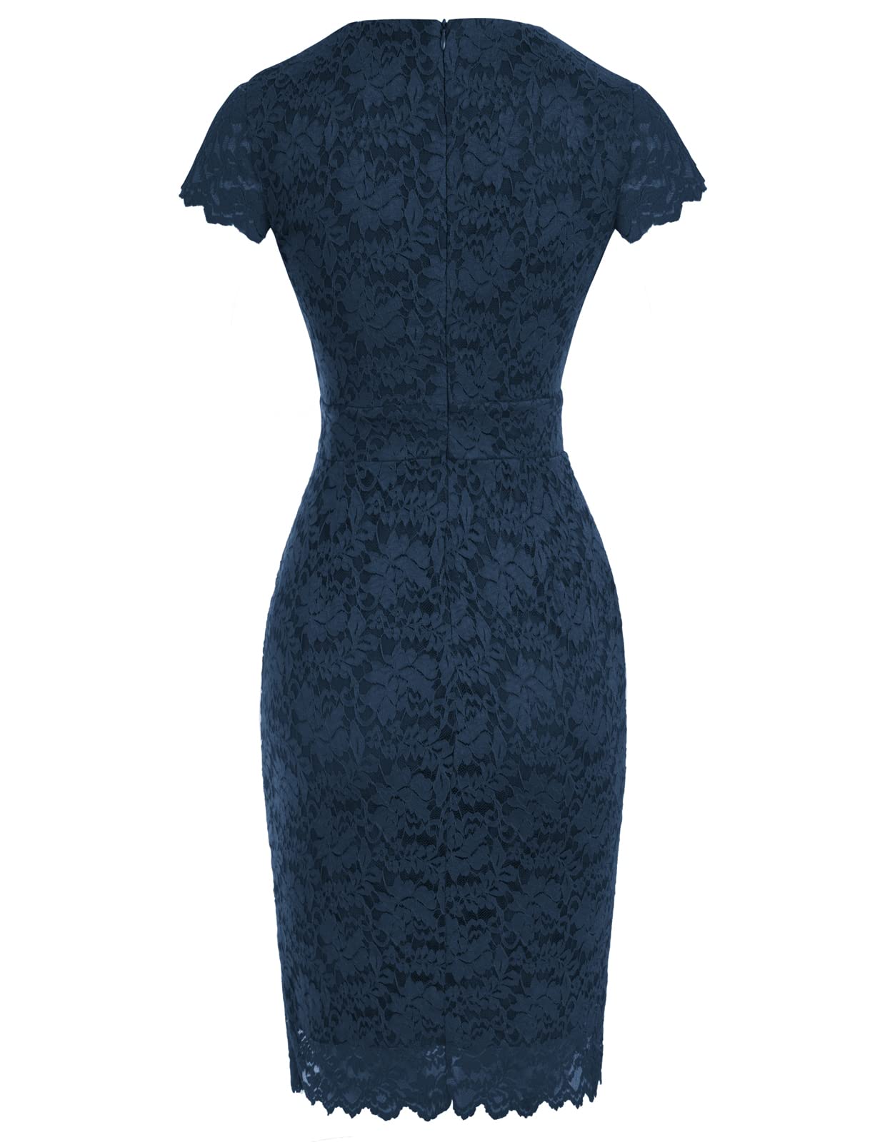 GRACE KARIN Women's Lace Dress Navy Blue Retro Vintage Bodycon Dresses 2XL