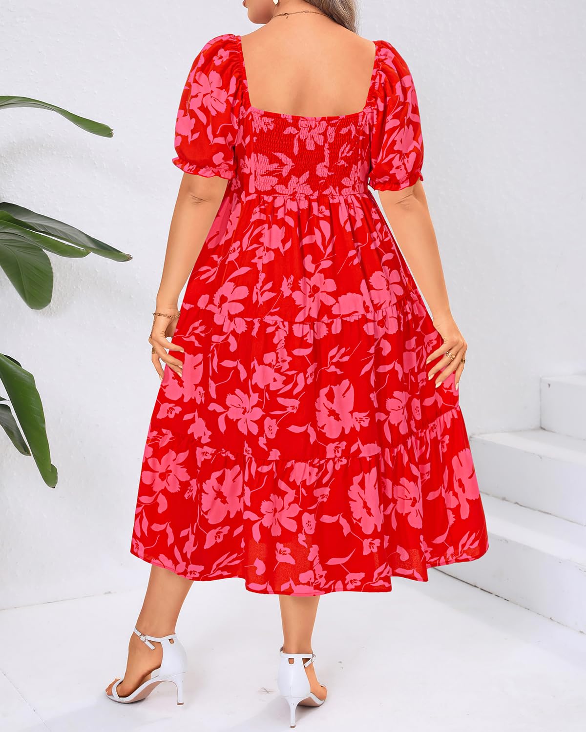 Talisea Plus Size Spring Dresses Women Floral Summer Boho Sundress Casual Beach Flowy Pastel Easter Wedding Guest Dress 2025