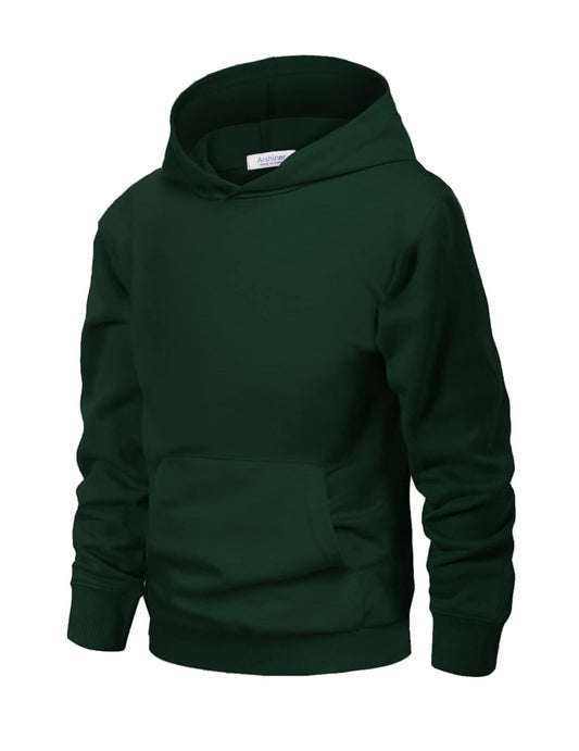 Arshiner Unisex Kids Soft Pullover Hooded Sweatshirt with Pocket Basic Hoodies Sportswear Age 4 - 13 Years Deep Green - Bella Blue Styles