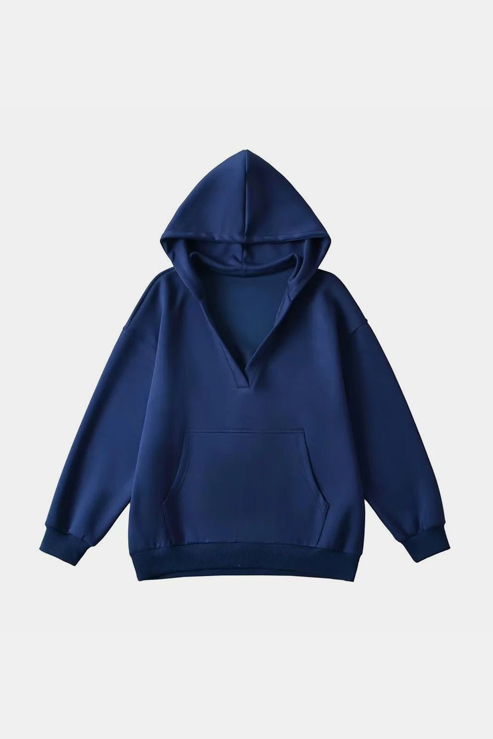 Basic Bae Air Scuba Kangaroo Pocket Long Sleeve Hoodie - Bella Blue Styles