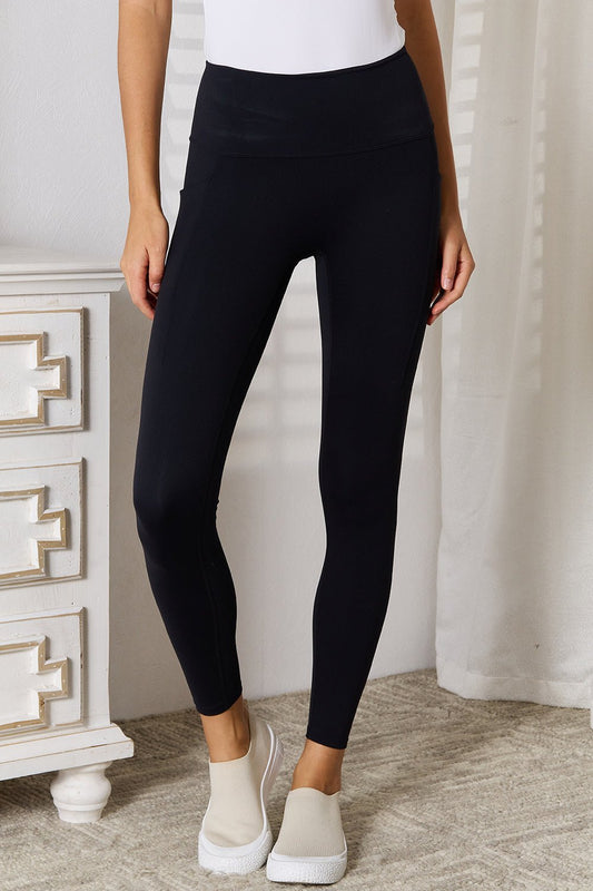 Basic Bae Wide Waistband Sports Leggings - Bella Blue Styles