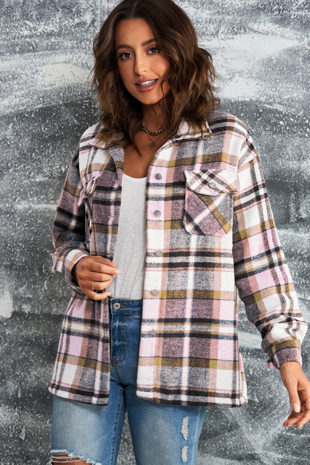 Bestie Plaid Shacket - Bella Blue Styles