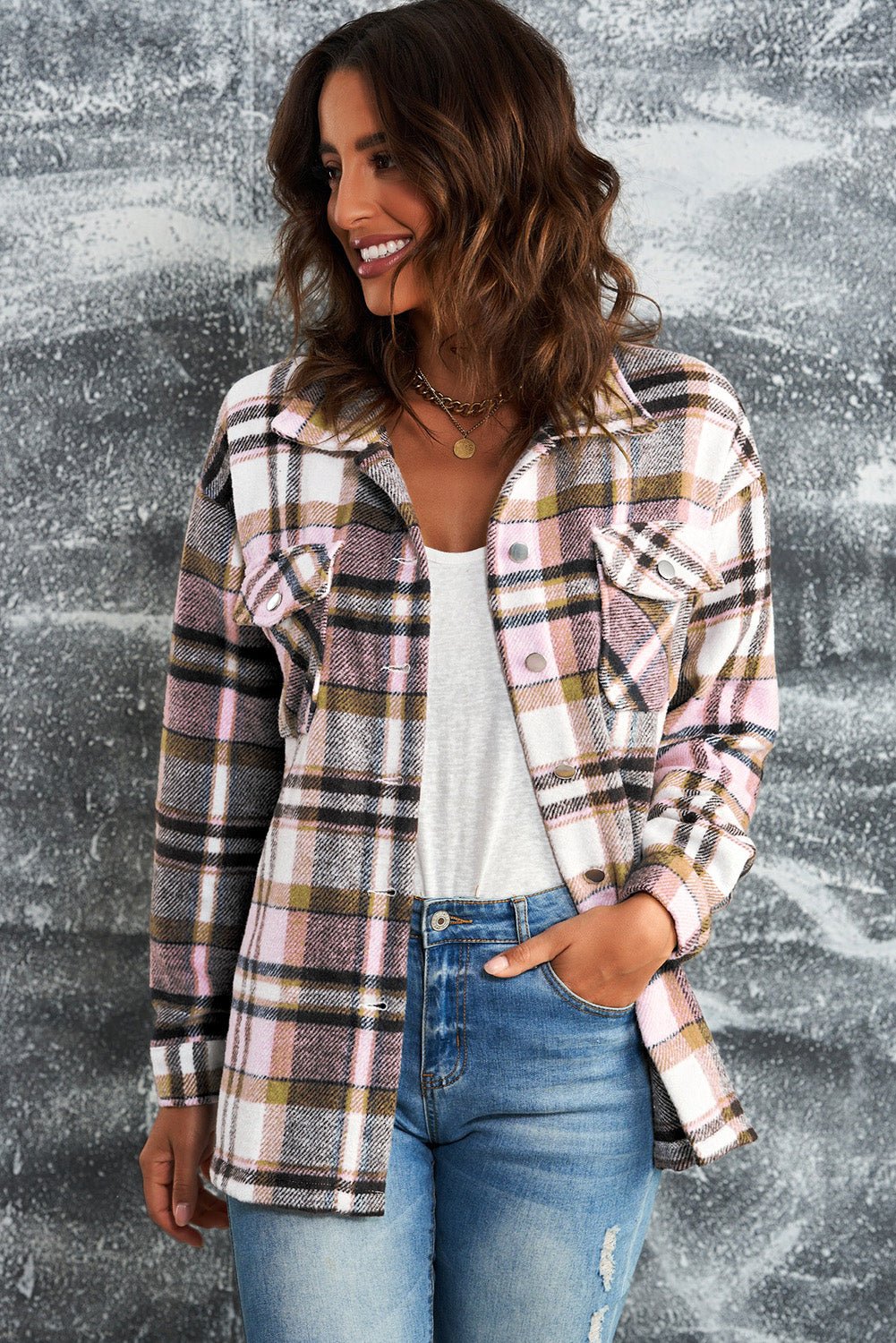 Bestie Plaid Shacket - Bella Blue Styles