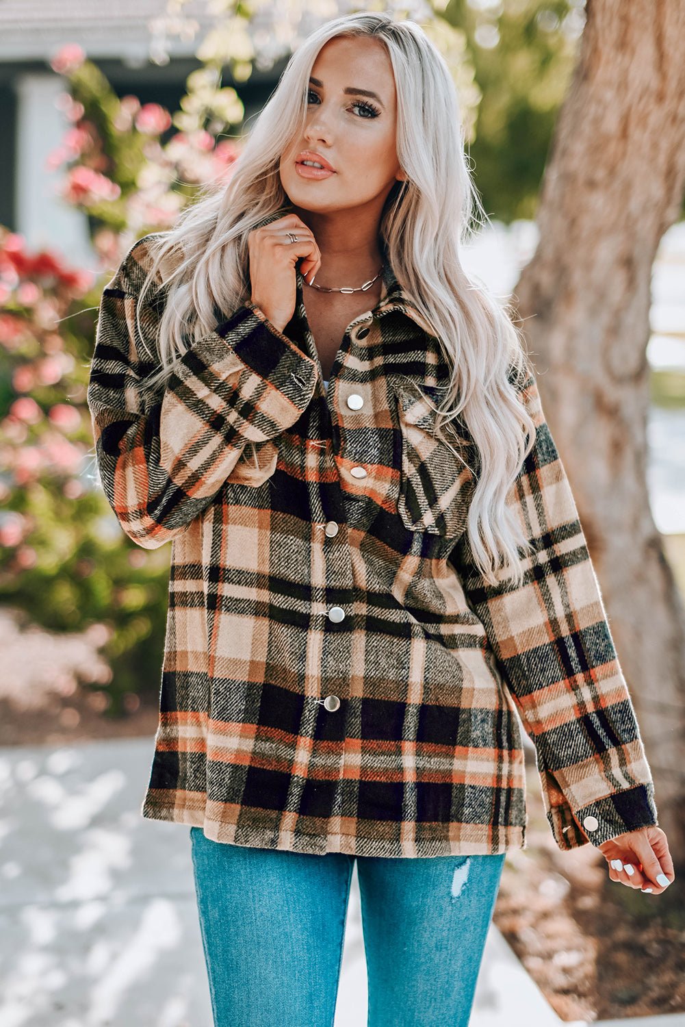 Bestie Plaid Shacket - Bella Blue Styles