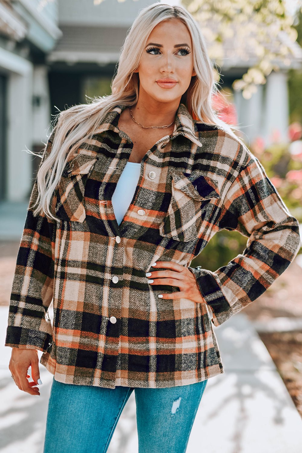 Bestie Plaid Shacket - Bella Blue Styles