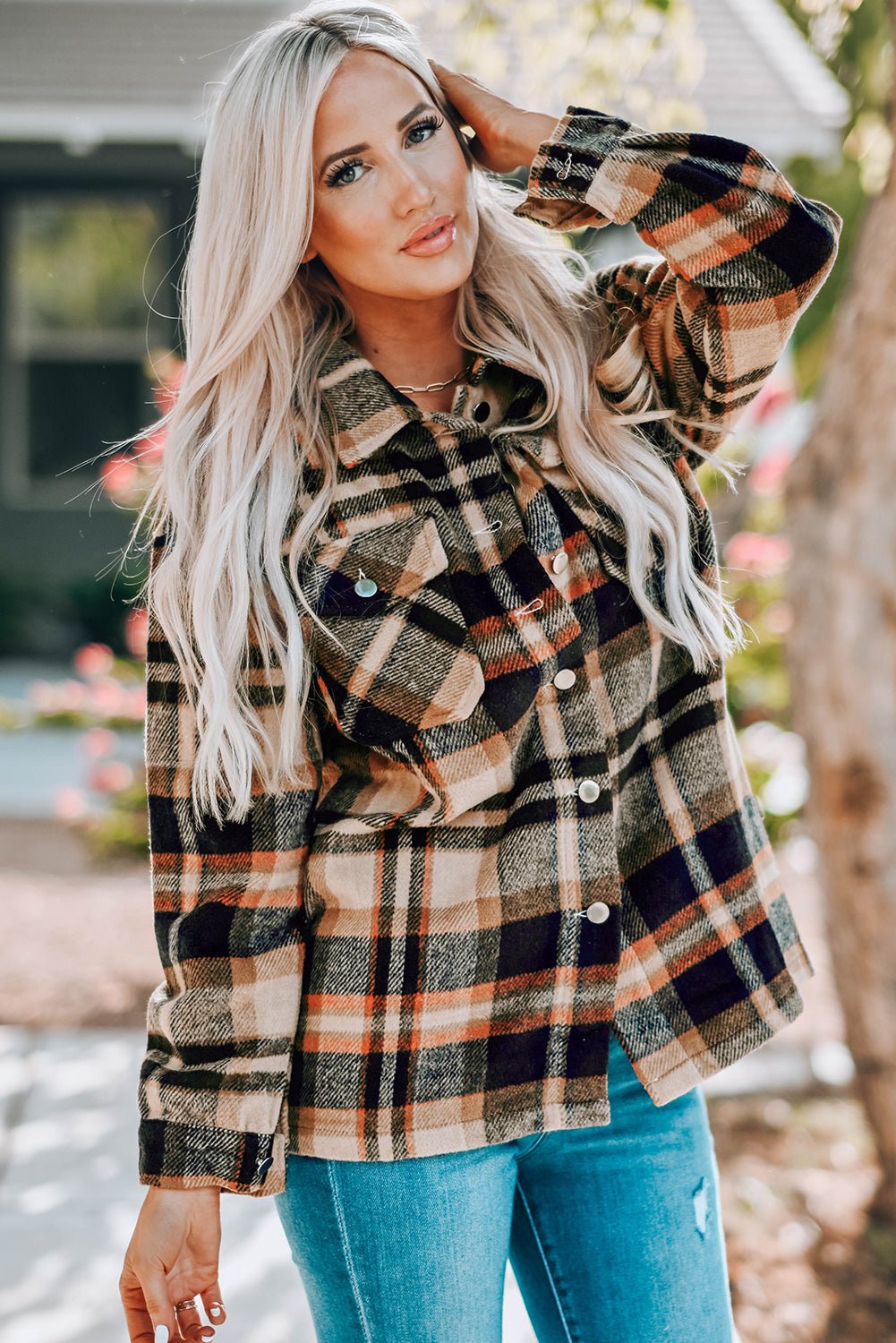 Bestie Plaid Shacket - Bella Blue Styles