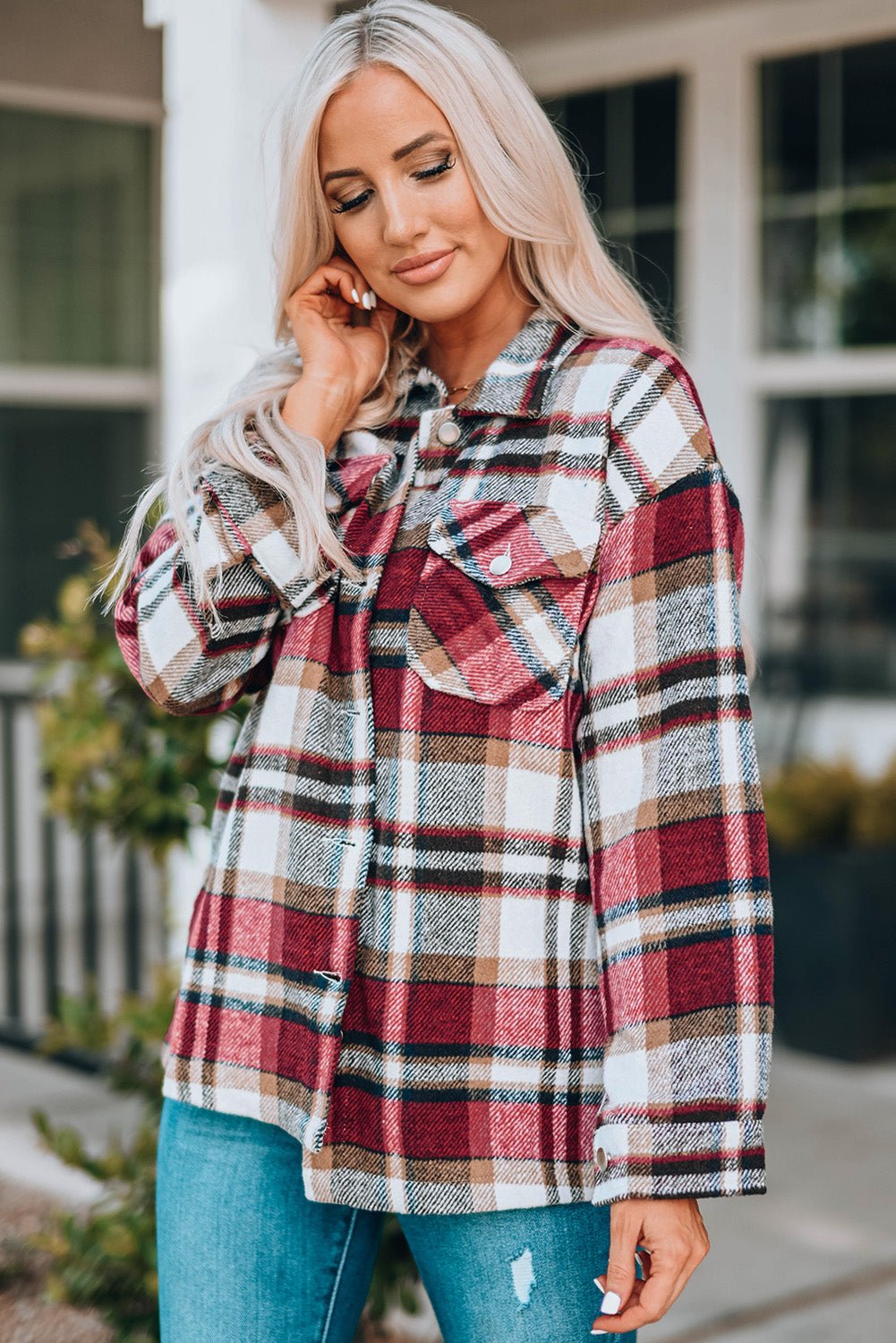 Bestie Plaid Shacket - Bella Blue Styles