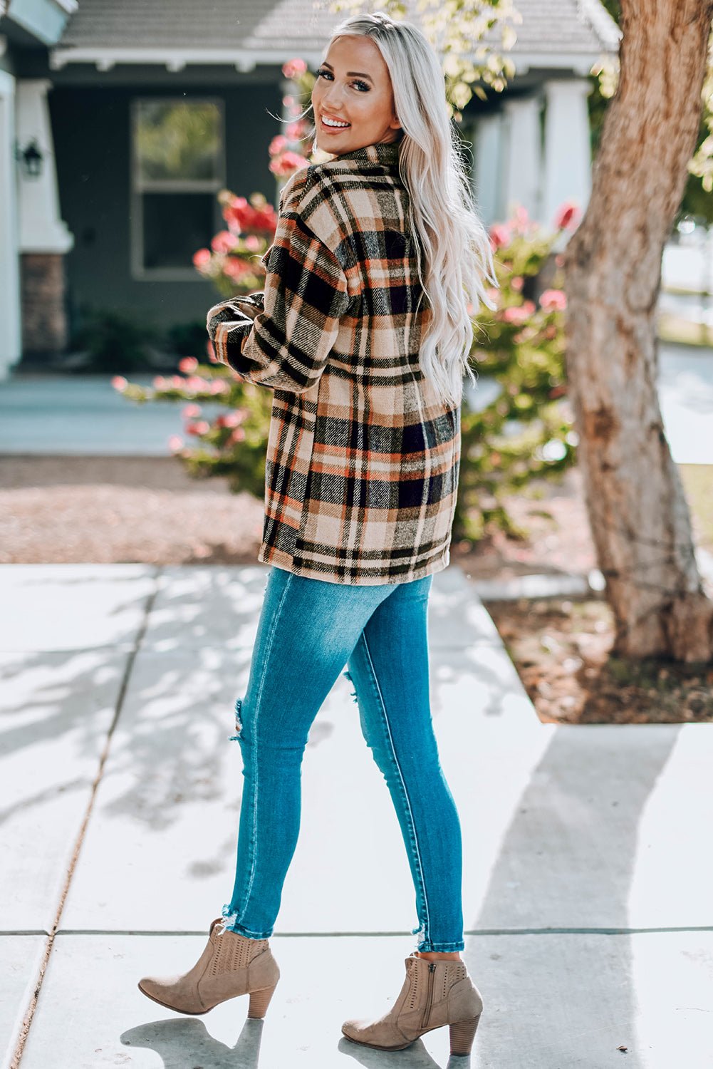 Bestie Plaid Shacket - Bella Blue Styles