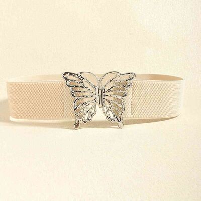 Butterfly Alloy Buckle Elastic Belt - Bella Blue Styles