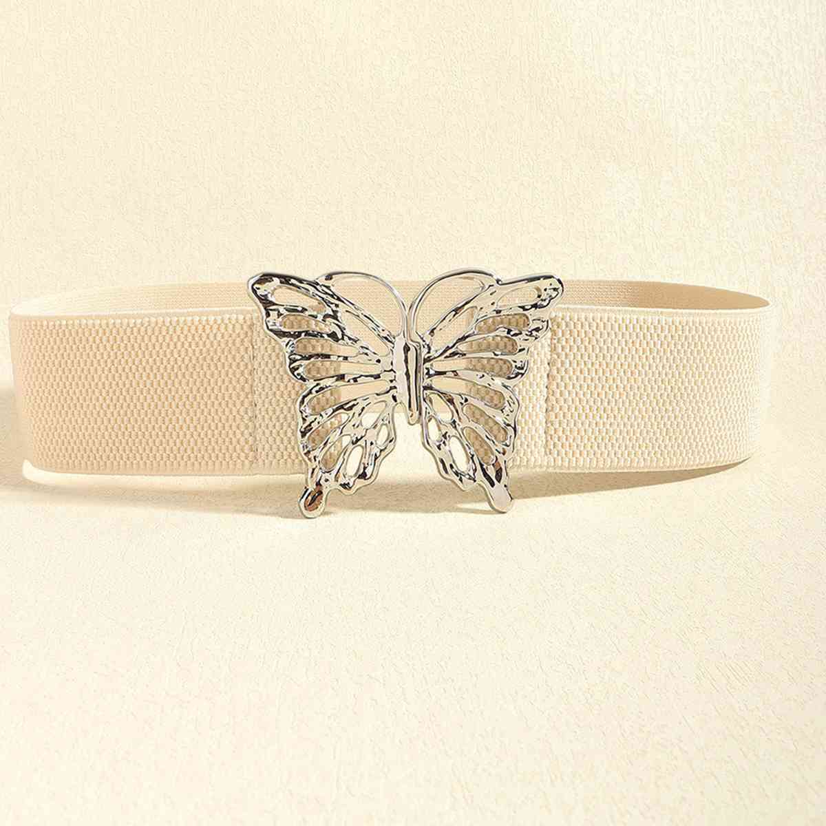 Butterfly Alloy Buckle Elastic Belt - Bella Blue Styles