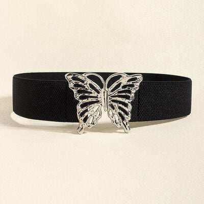 Butterfly Alloy Buckle Elastic Belt - Bella Blue Styles