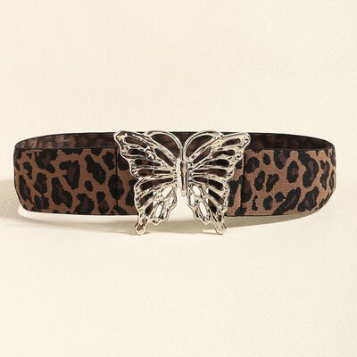 Butterfly Alloy Buckle Elastic Belt - Bella Blue Styles