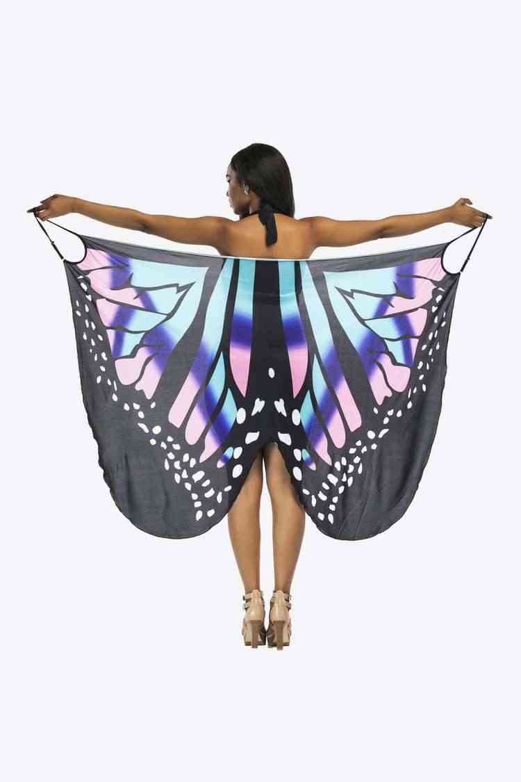 Butterfly Spaghetti Strap Cover Up - Bella Blue Styles