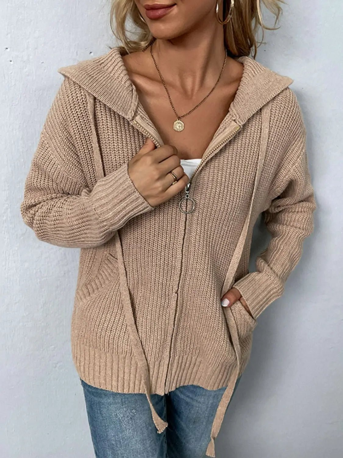 Carly Hooded Cardigan - Bella Blue Styles