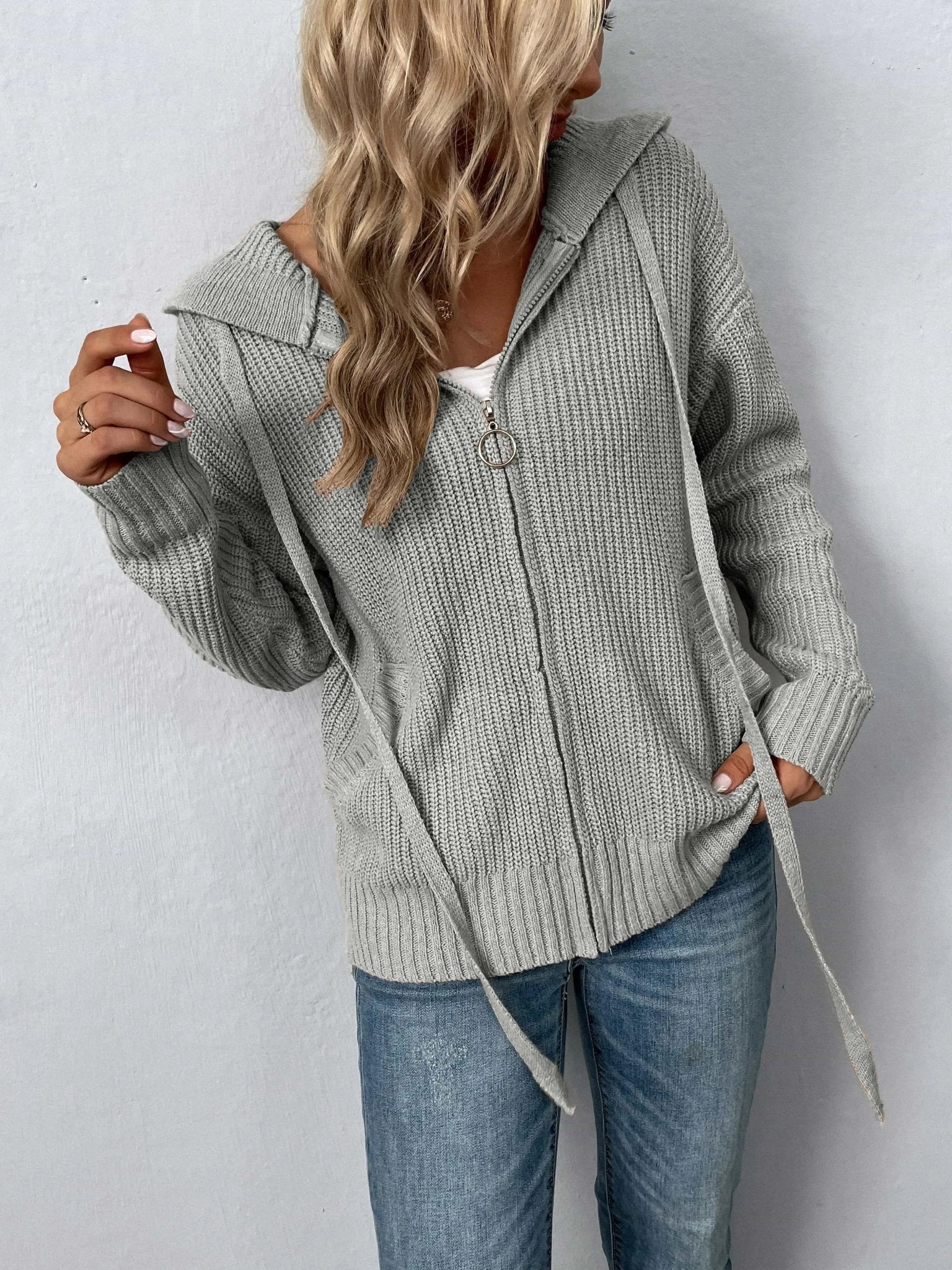 Carly Hooded Cardigan - Bella Blue Styles