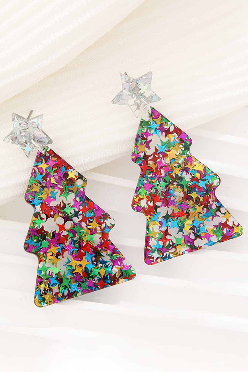 Christmas Tree Acrylic Earrings - Bella Blue Styles