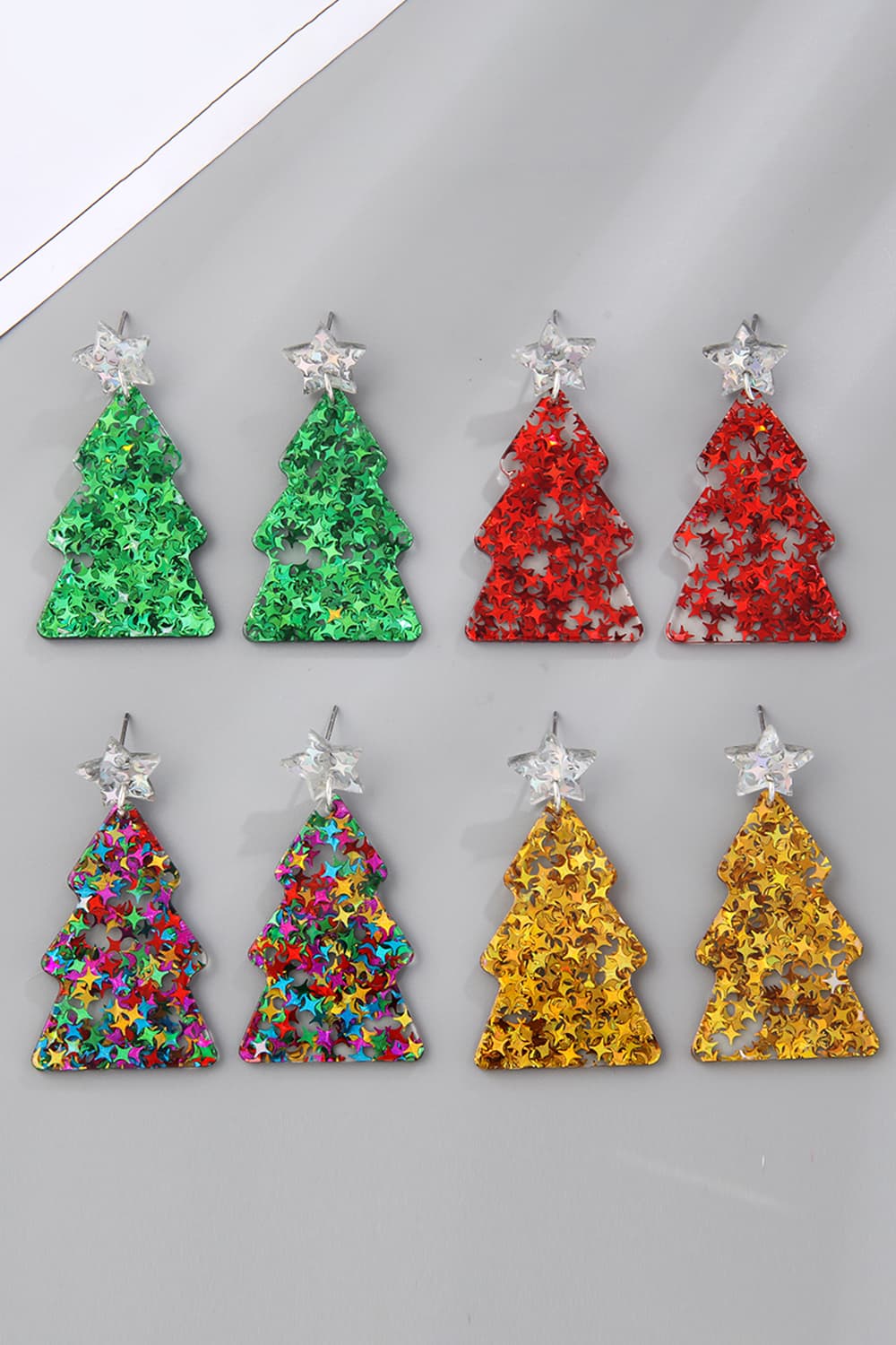 Christmas Tree Acrylic Earrings - Bella Blue Styles