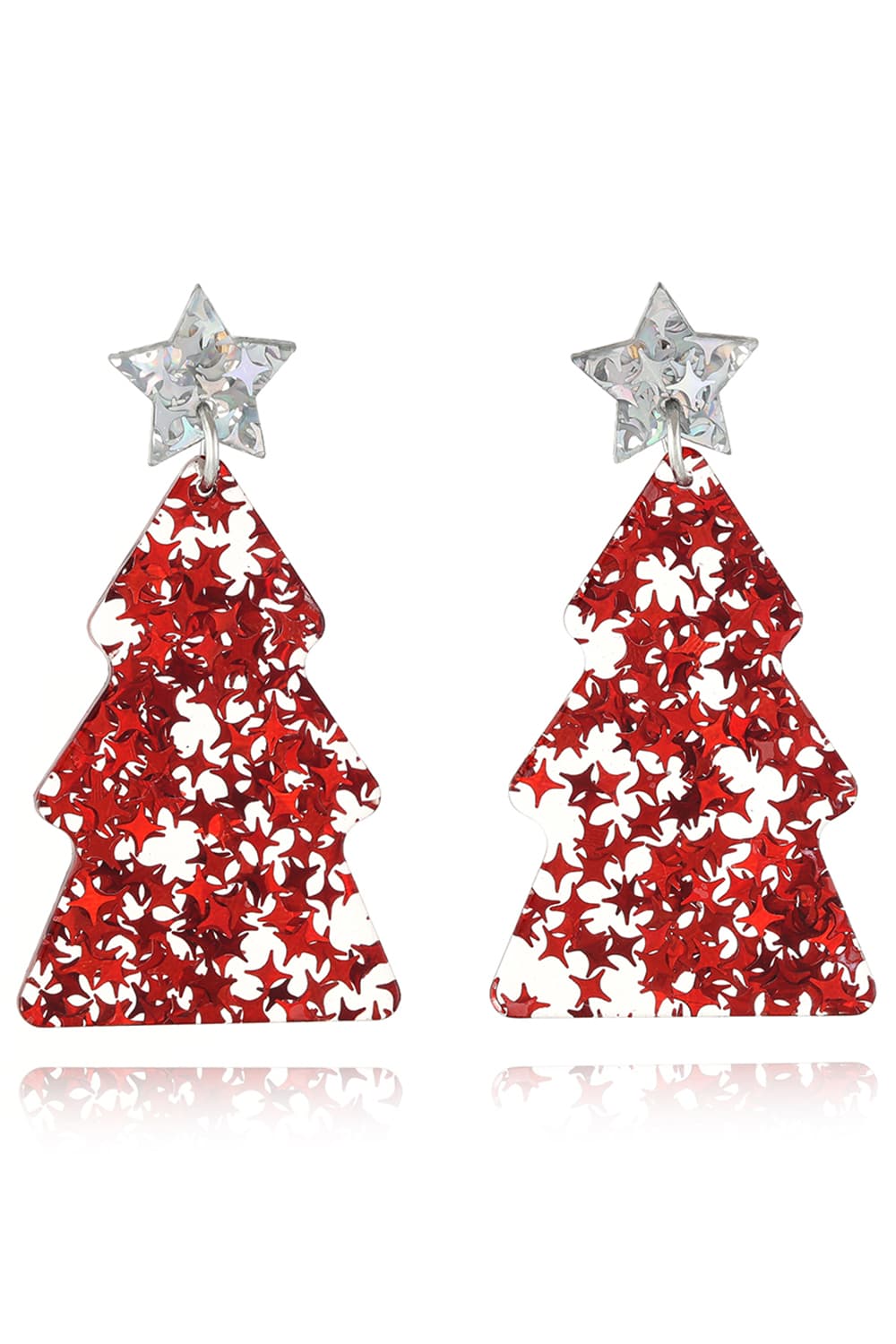 Christmas Tree Acrylic Earrings - Bella Blue Styles