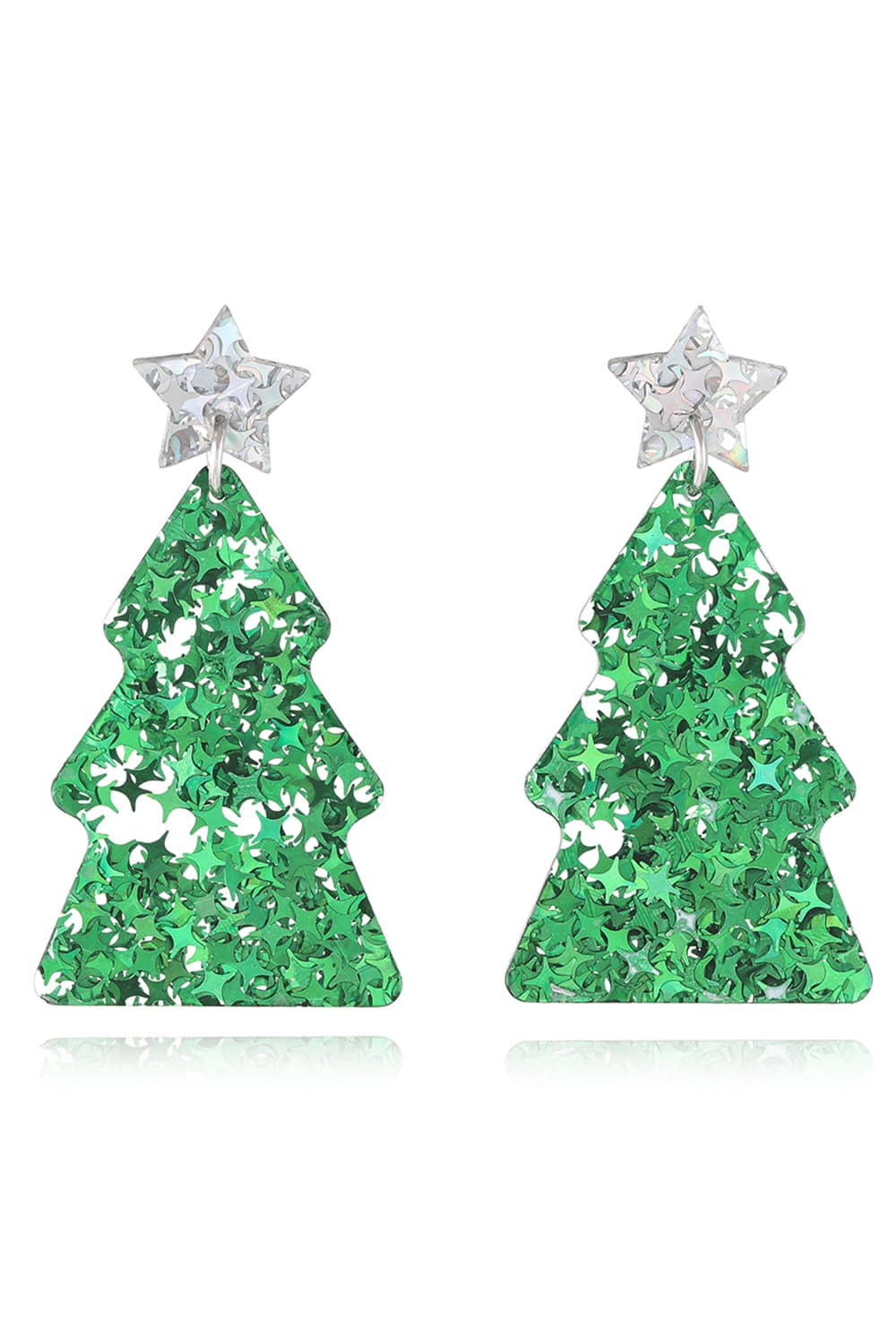 Christmas Tree Acrylic Earrings - Bella Blue Styles