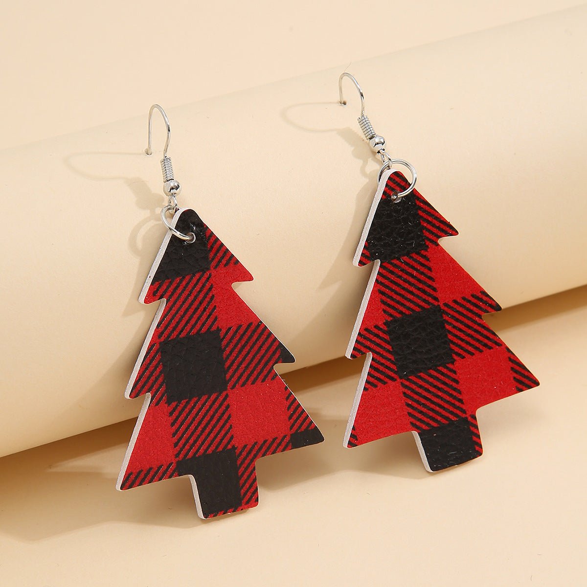 Christmas Tree PU Leather Dangle Earrings - Bella Blue Styles