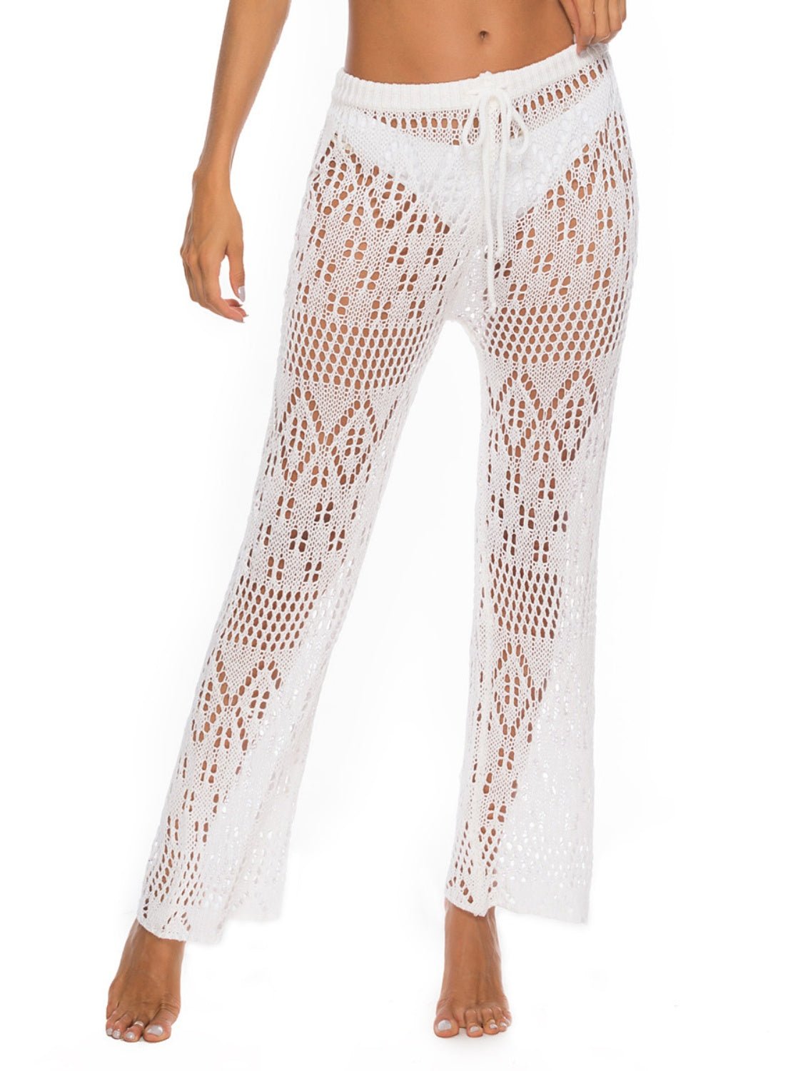 Cutout Straight Swim Pants - Bella Blue Styles