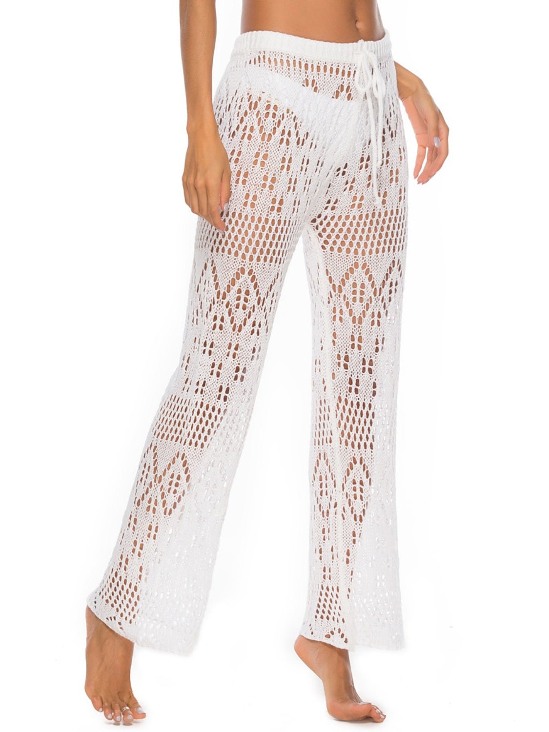 Cutout Straight Swim Pants - Bella Blue Styles