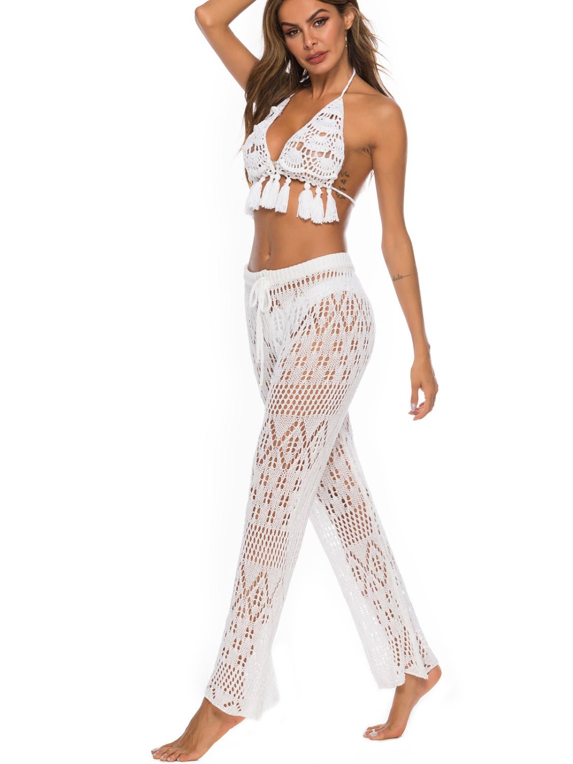 Cutout Straight Swim Pants - Bella Blue Styles