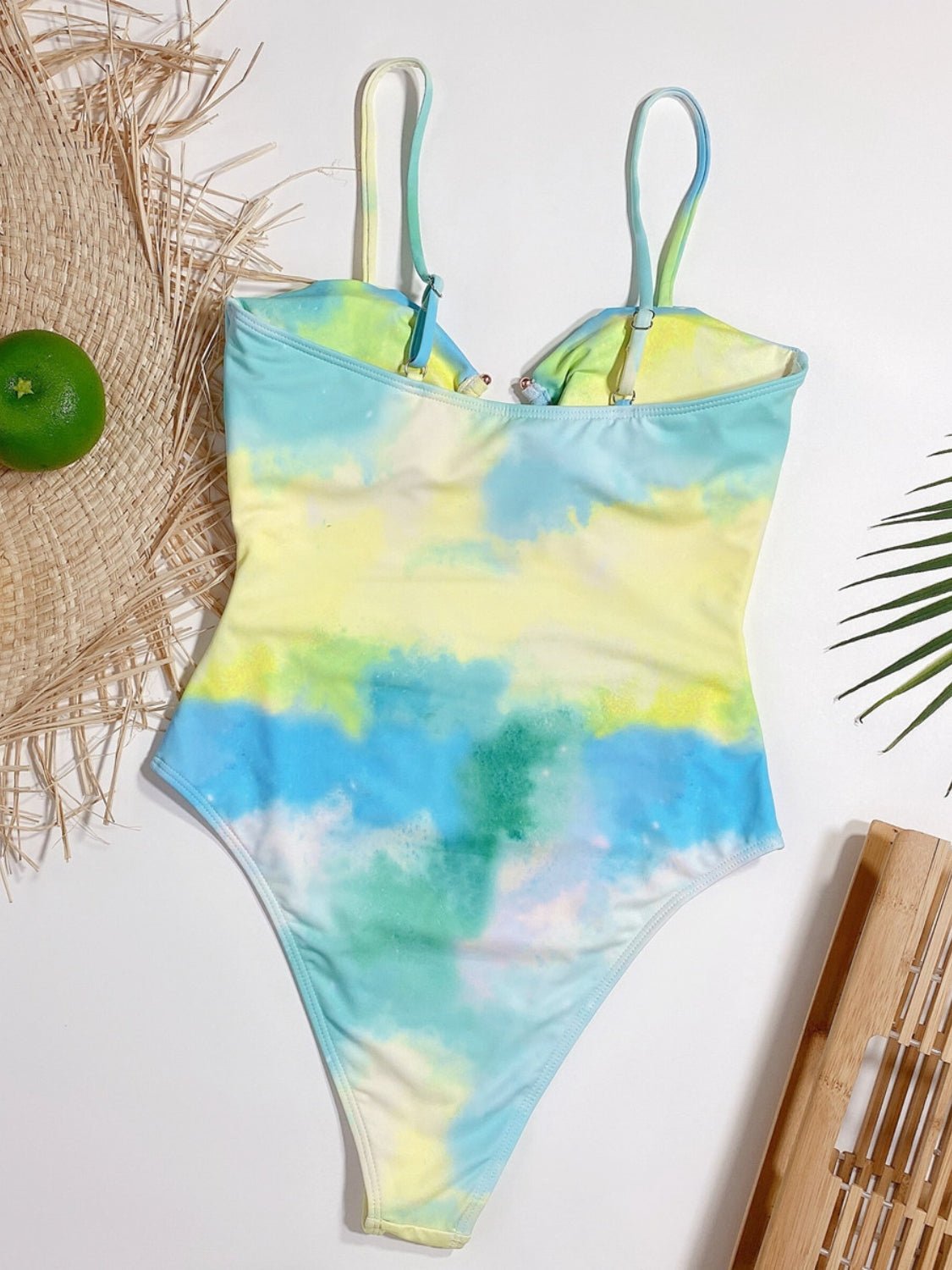 Cutout Tie-Dye Spaghetti Strap One-Piece Swimwear - Bella Blue Styles