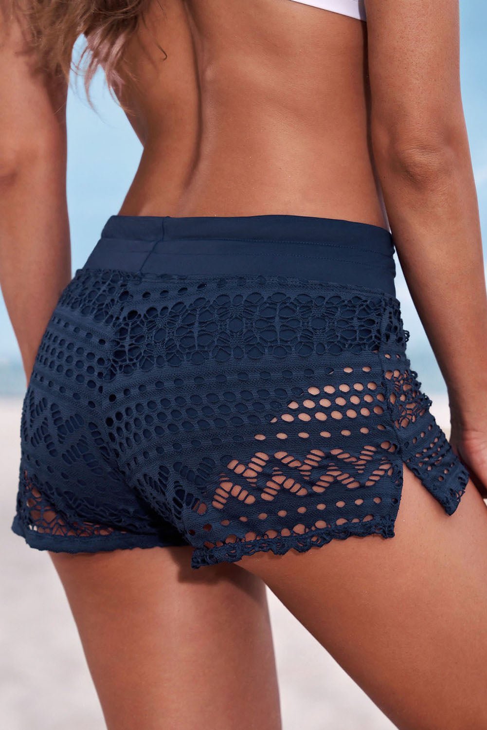 Drawstring Waist Swim Shorts - Bella Blue Styles