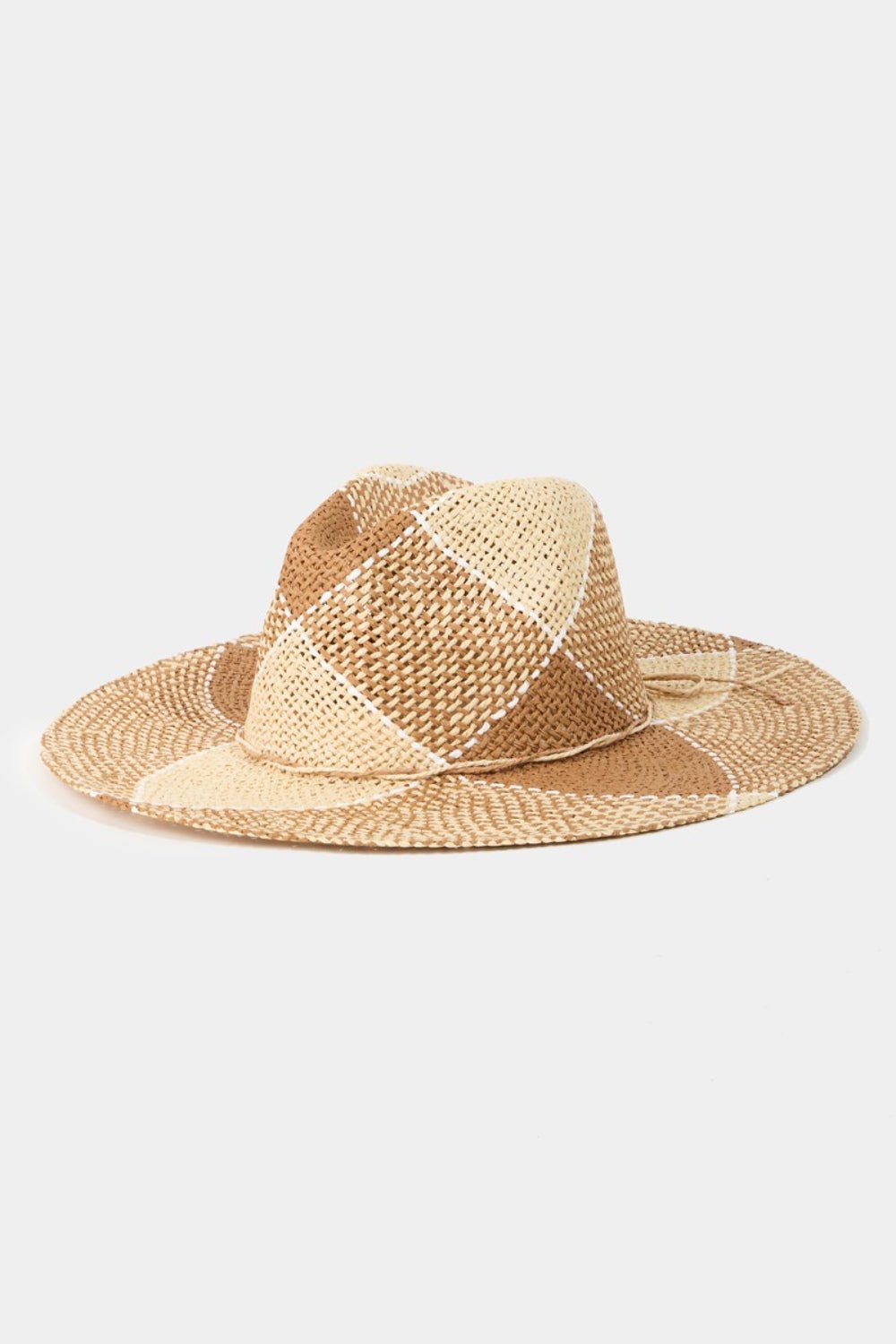 Fame Contrast Straw Braid Hat - Bella Blue Styles