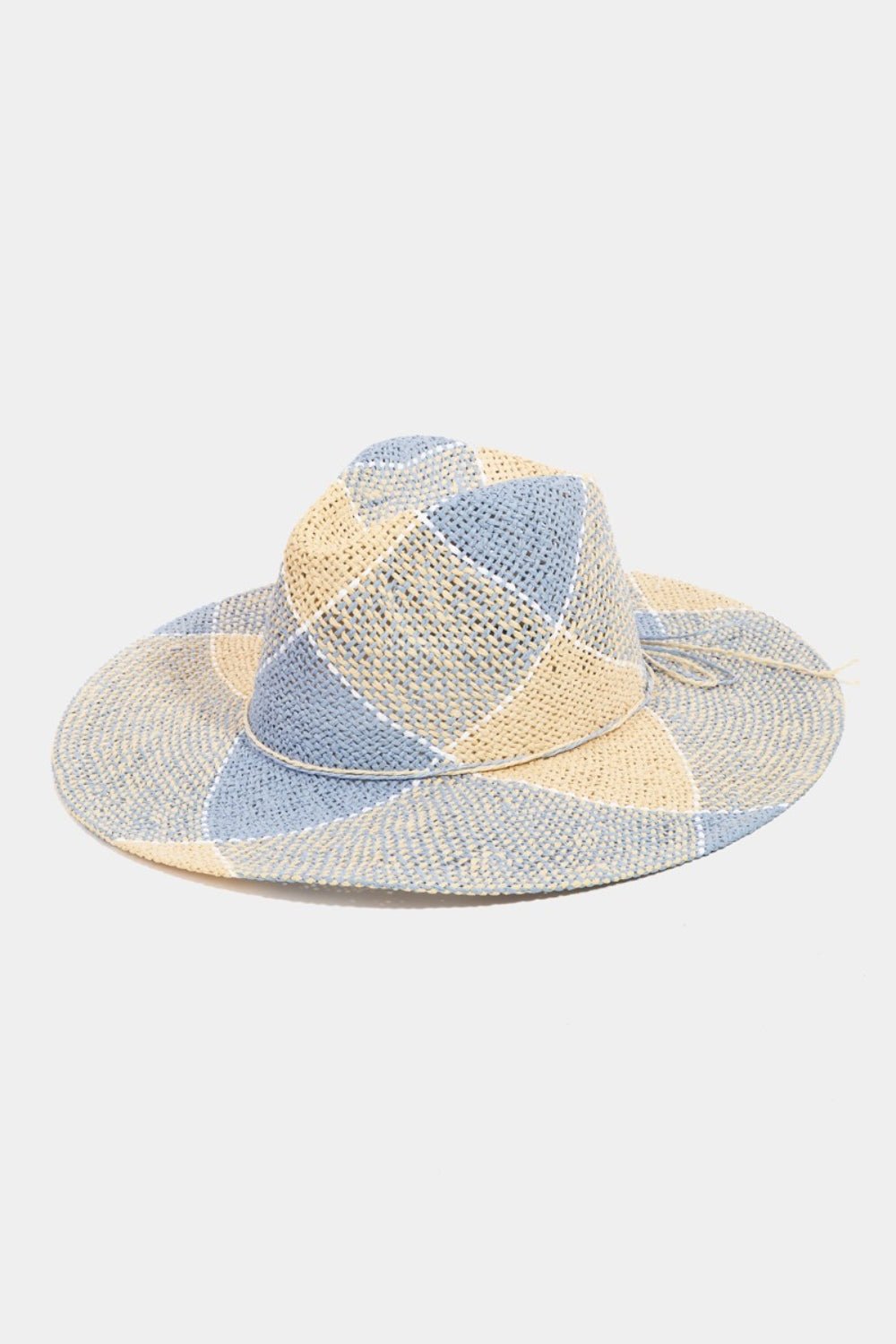 Fame Contrast Straw Braid Hat - Bella Blue Styles