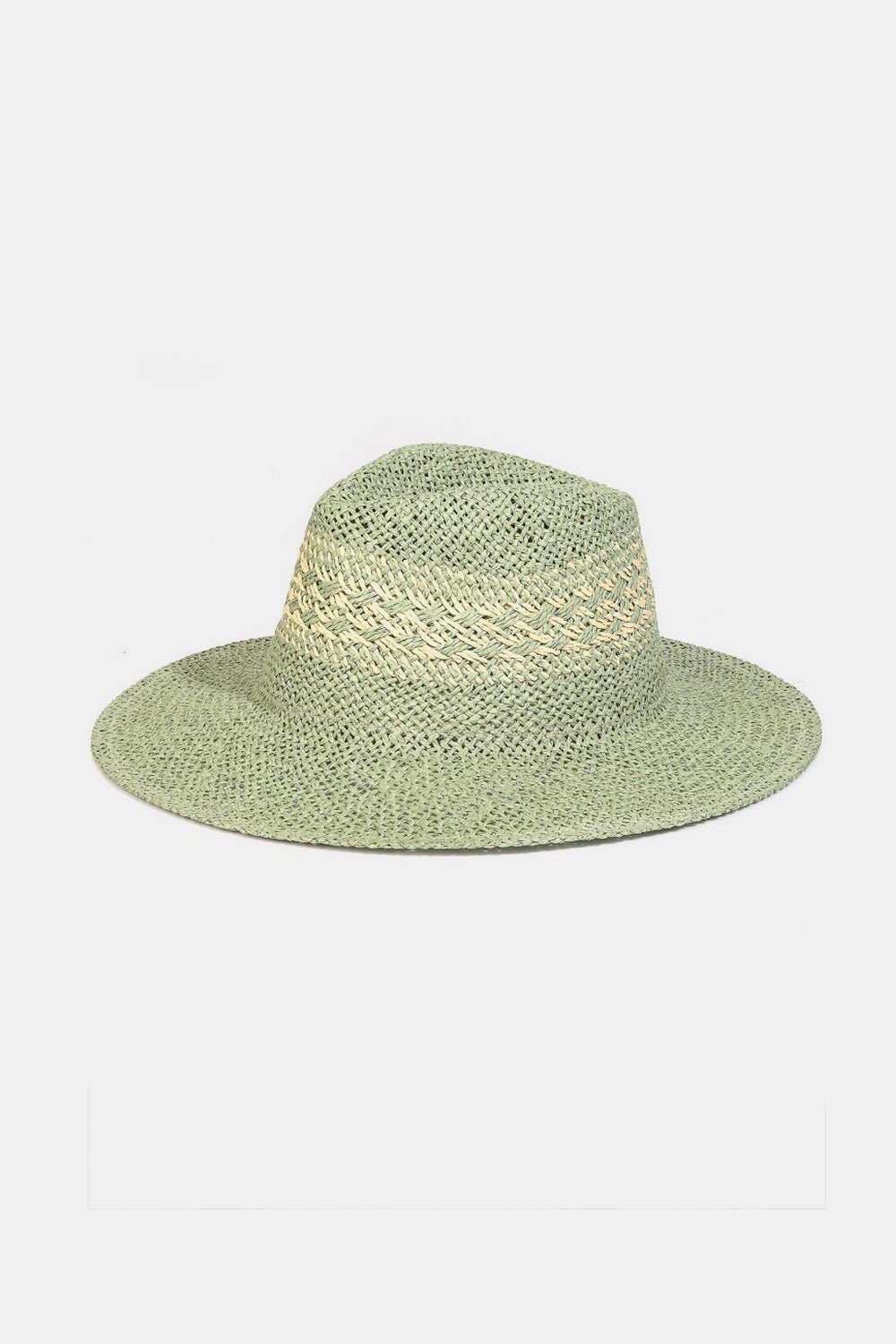 Fame Contrast Wide Brim Straw Hat - Bella Blue Styles