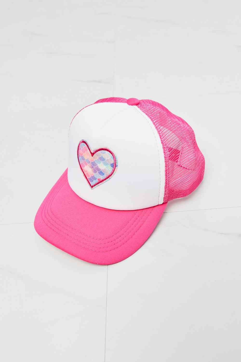 Fame Falling For You Trucker Hat in Pink - Bella Blue Styles