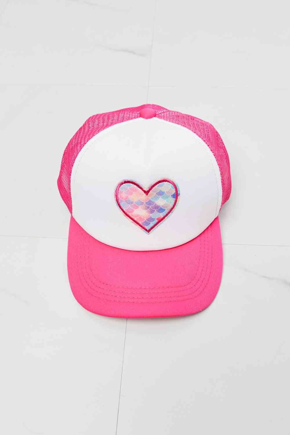 Fame Falling For You Trucker Hat in Pink - Bella Blue Styles