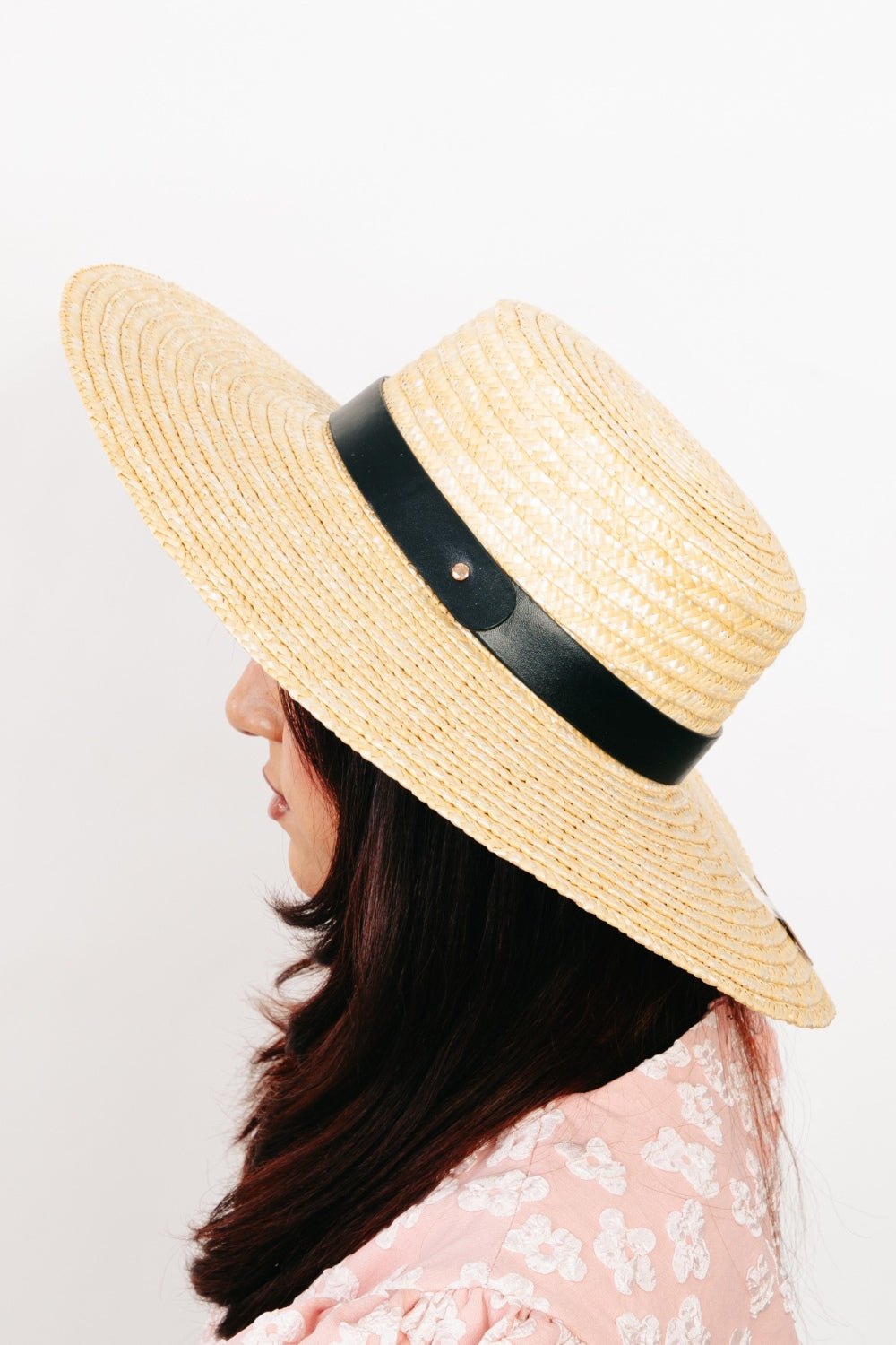 Fame Flat Brim Straw Weave Hat - Bella Blue Styles