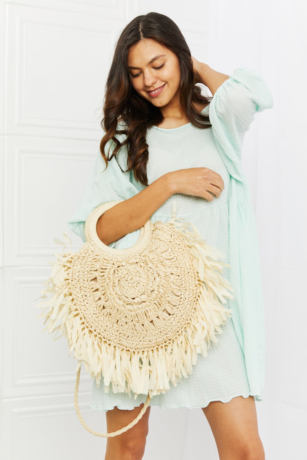 Fame Found My Paradise Straw Handbag - Bella Blue Styles