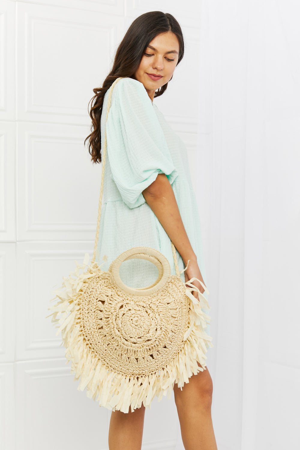 Fame Found My Paradise Straw Handbag - Bella Blue Styles