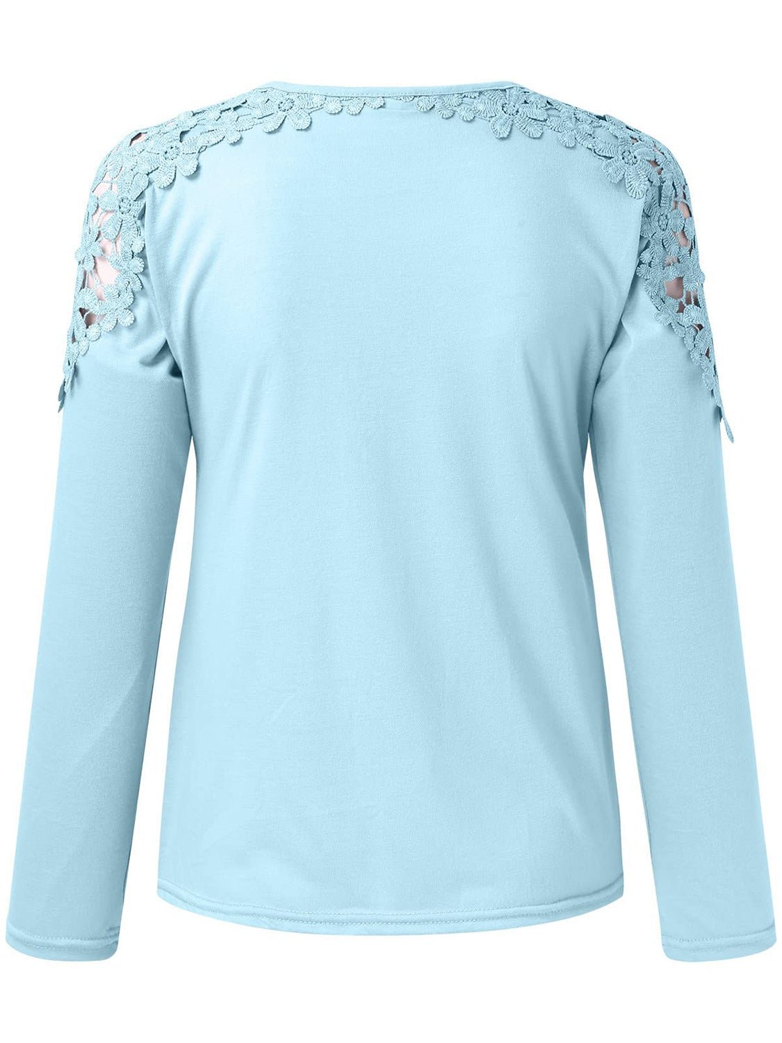 Full Size Cutout Round Neck Long Sleeve T-Shirt - Bella Blue Styles