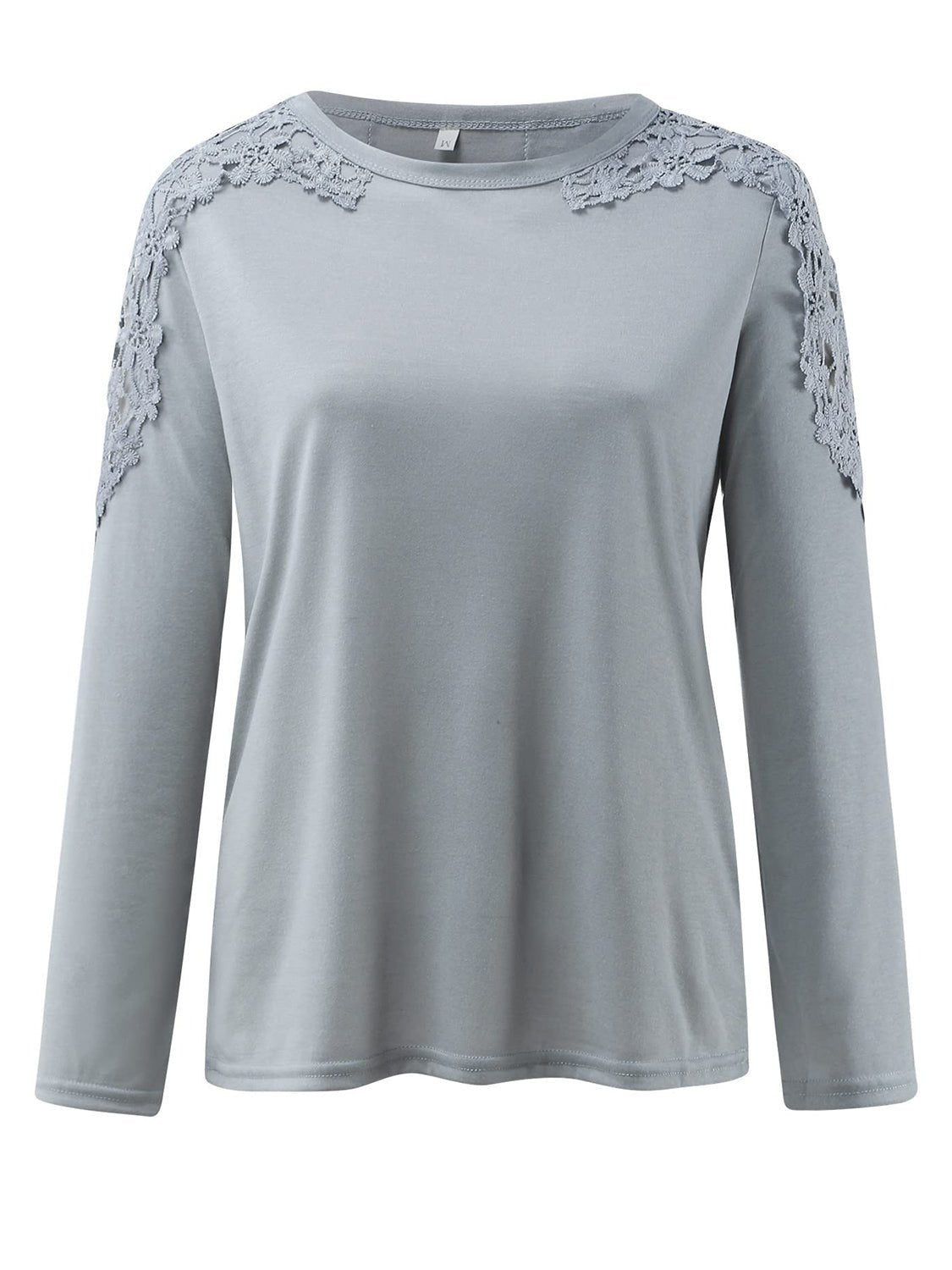 Full Size Cutout Round Neck Long Sleeve T-Shirt - Bella Blue Styles