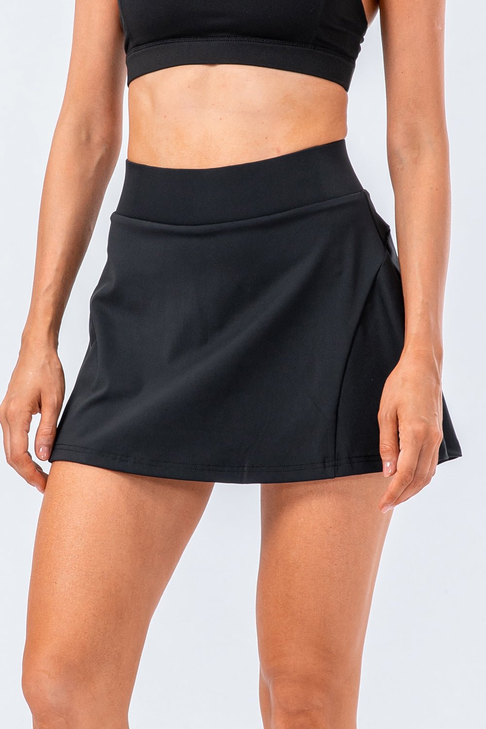 High Waist Pleated Active Skirt - Bella Blue Styles