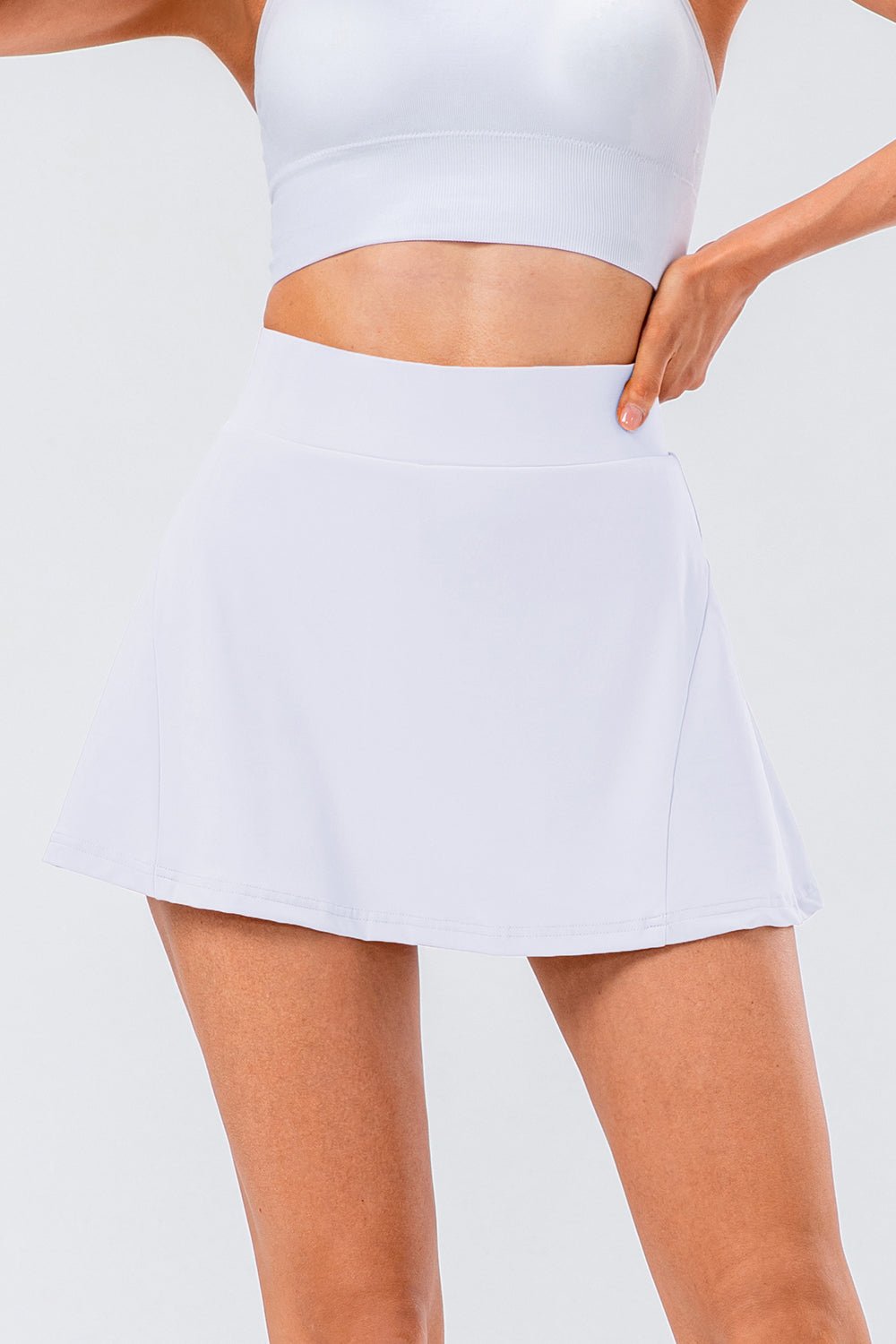 High Waist Pleated Active Skirt - Bella Blue Styles