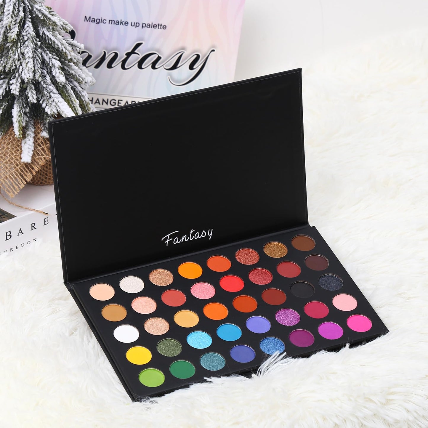 Highly Pigmented Eye Makeup Palette, Matte Shimmer Metallic Eyeshadow Pallet Long Lasting Blendable Natural Colors Make Up Eye Shadows Cosmetics Gift Kit - Bella Blue Styles