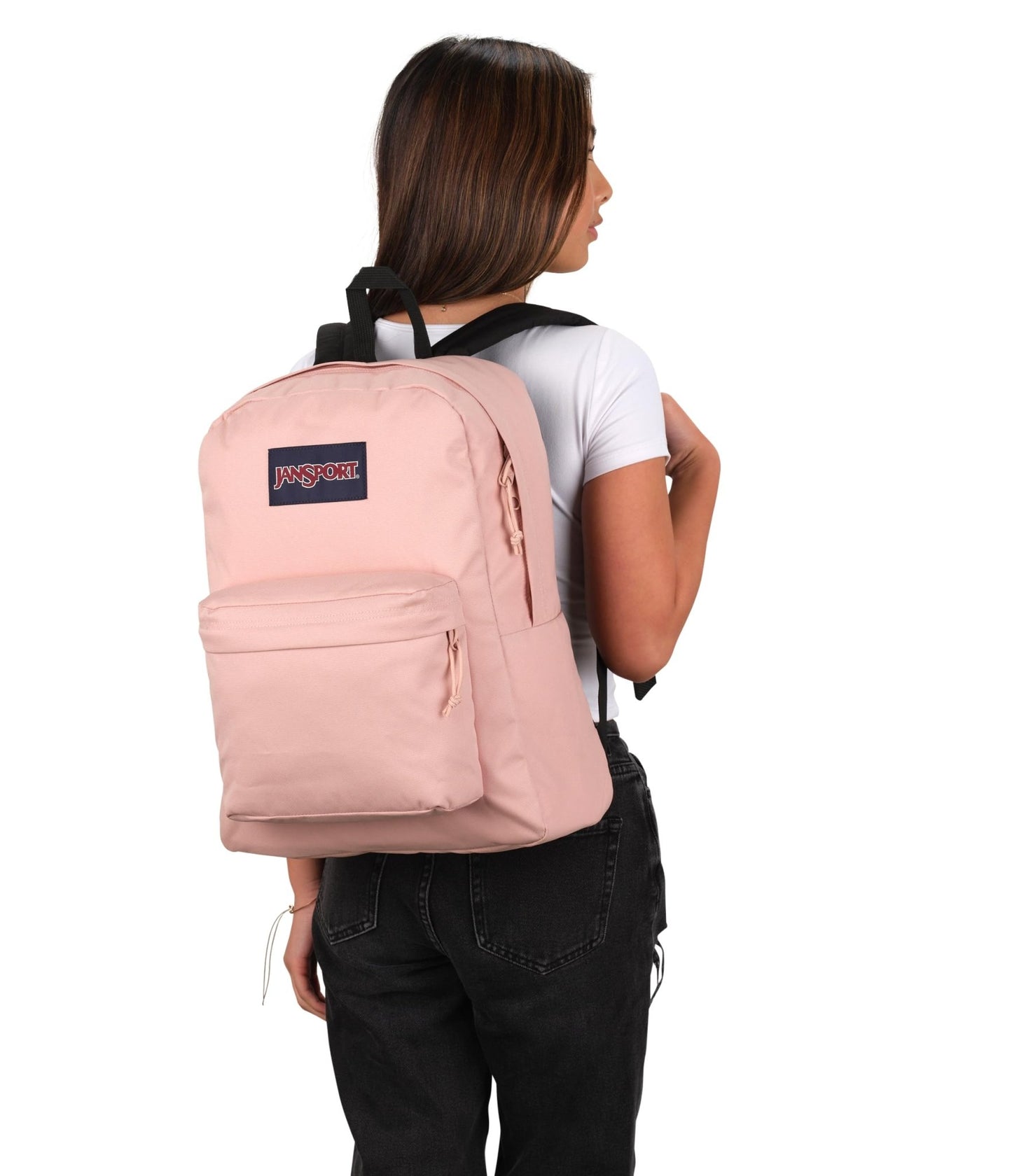 JanSport SuperBreak Backpack - Durable, Lightweight Premium Backpack - Misty Rose - Bella Blue Styles