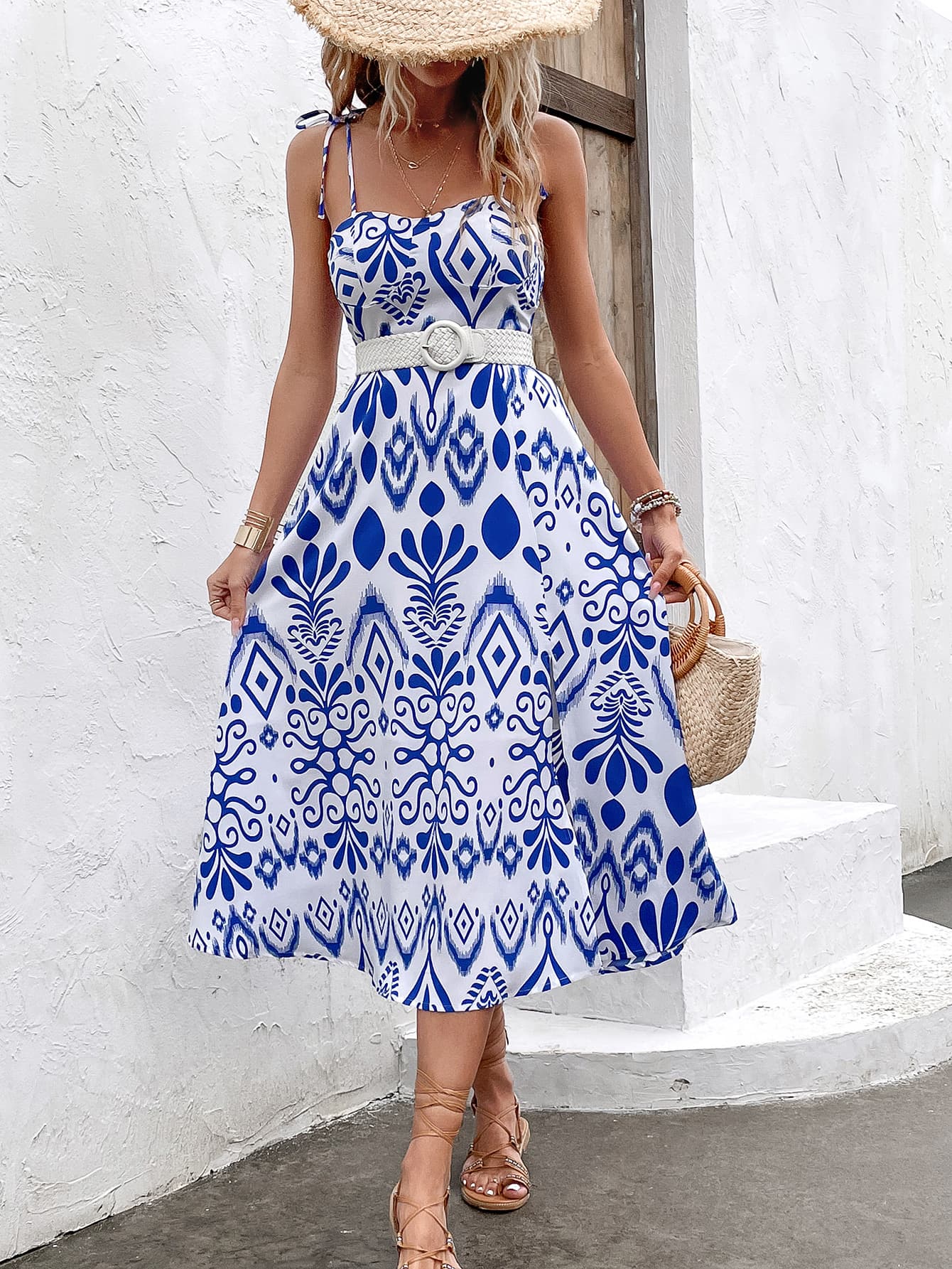 Jena Sweetheart Midi Dress - Bella Blue Styles