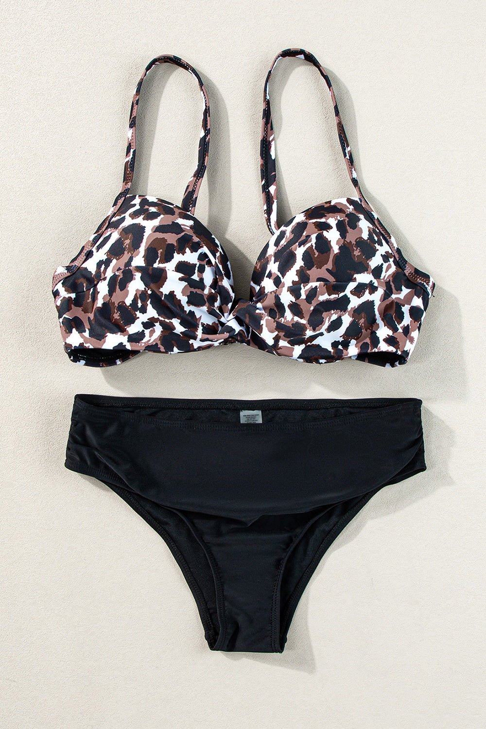 Leopard Sweetheart Neck Bikini Set - Bella Blue Styles