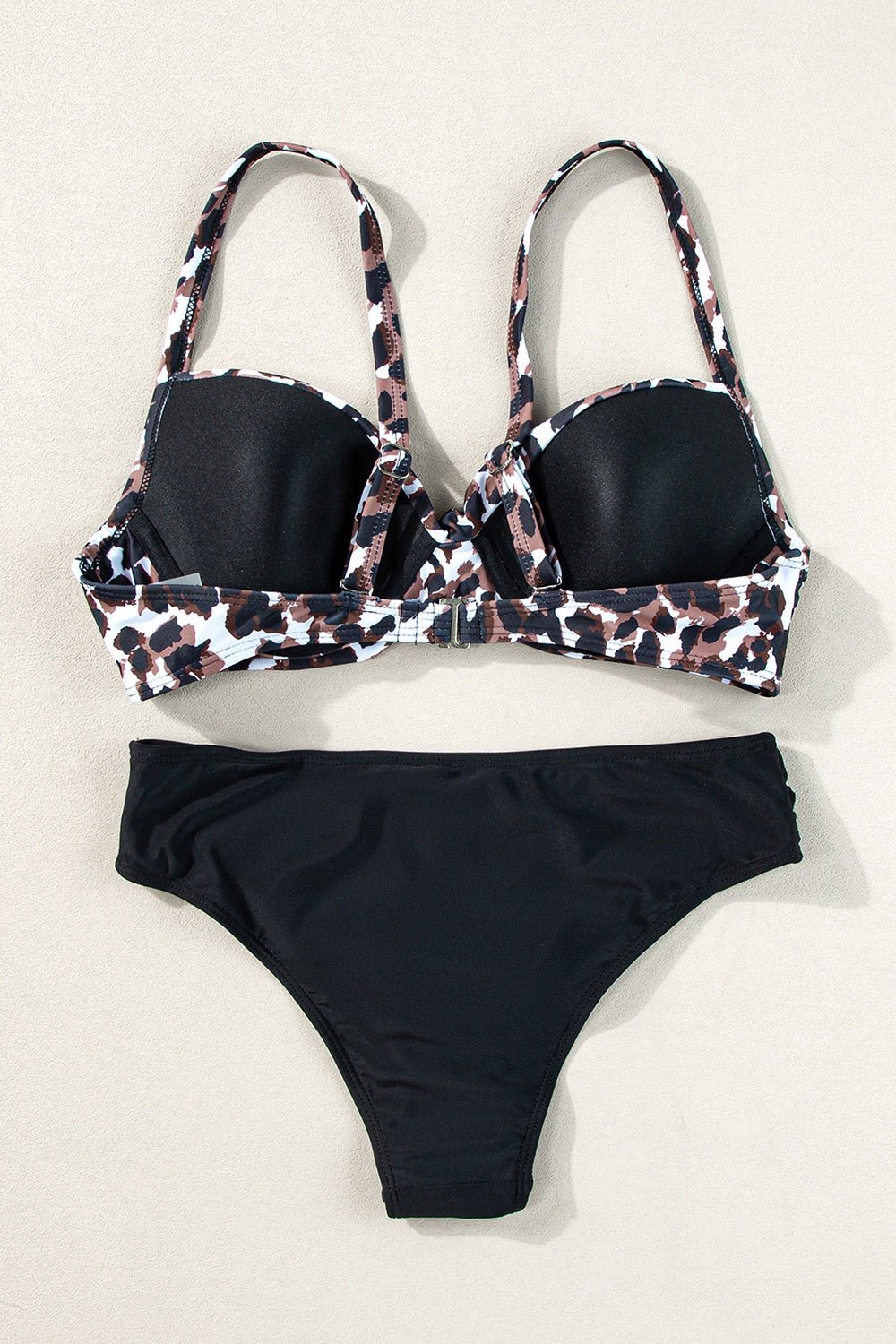 Leopard Sweetheart Neck Bikini Set - Bella Blue Styles