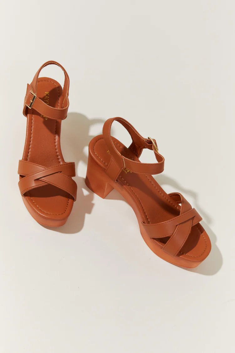 Live Intentionally Block Heeled Sandals - Bella Blue Styles