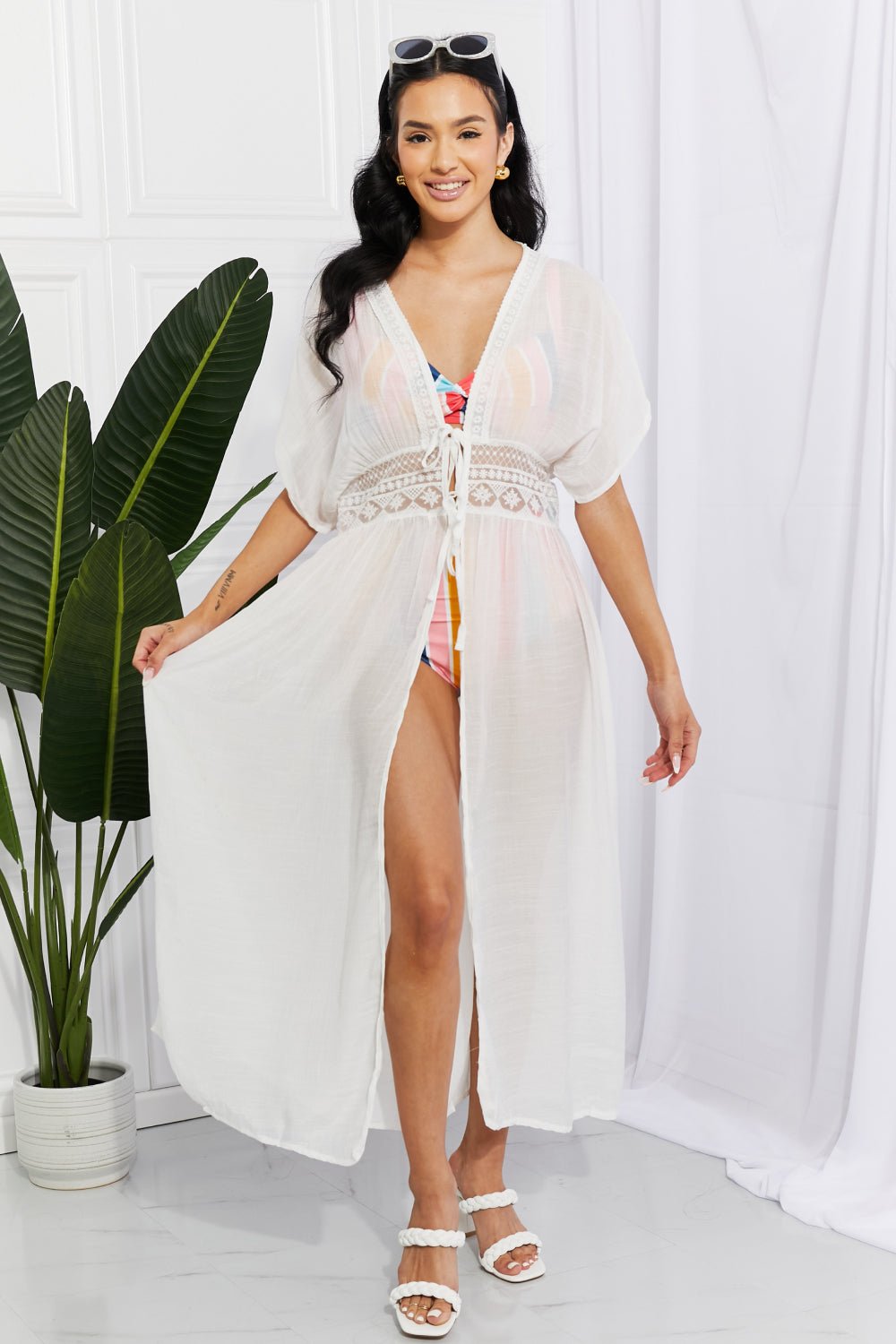 Marina West Swim Sun Goddess Tied Maxi Cover-Up - Bella Blue Styles