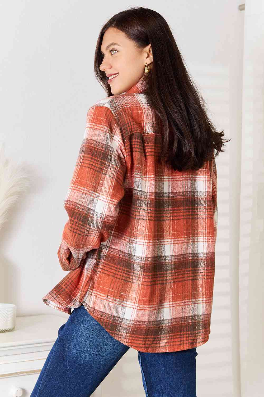 Natalia Plaid Long Sleeve Shirt - Bella Blue Styles